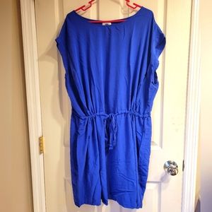 Old Navy 4x short sleeve dress with drawstring waist. Blue/purple